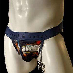 Men's Blue and Multicolor Briefs